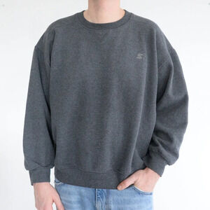 Vintage Starter Graphite Gray Crew Neck Sweater Size Large